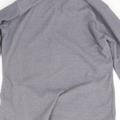 Brand and care label for Mountain Warehouse women’s grey jumper, size UK 8