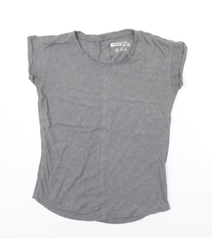 Additional front view of Mountain Warehouse women’s grey basic t-shirt, size UK 4