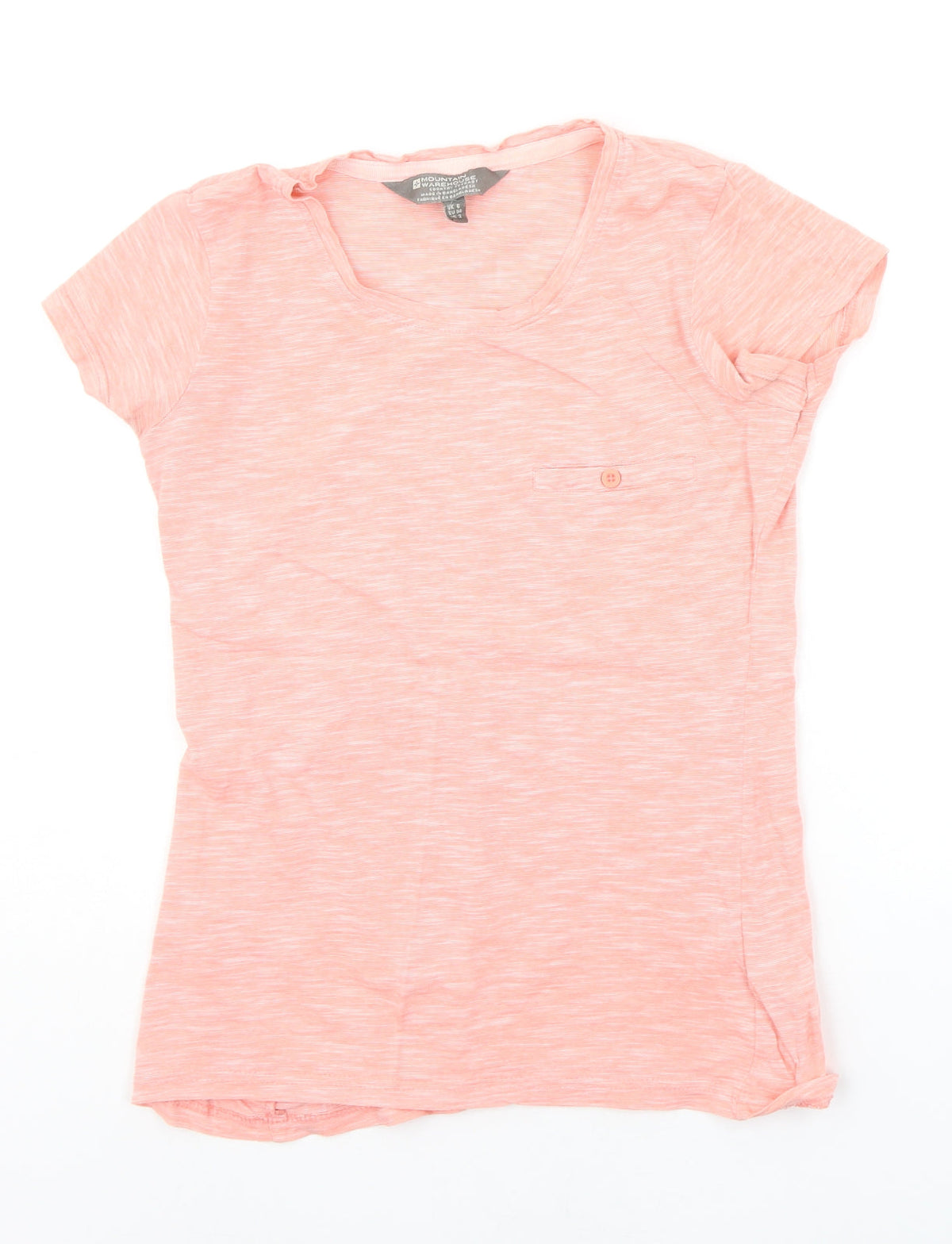 Additional front view of Mountain Warehouse women’s orange basic t-shirt, size UK 6