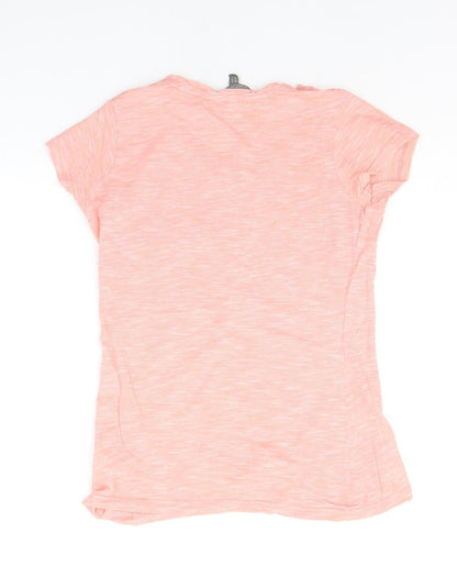 Back view of Mountain Warehouse women’s orange basic t-shirt, size UK 6