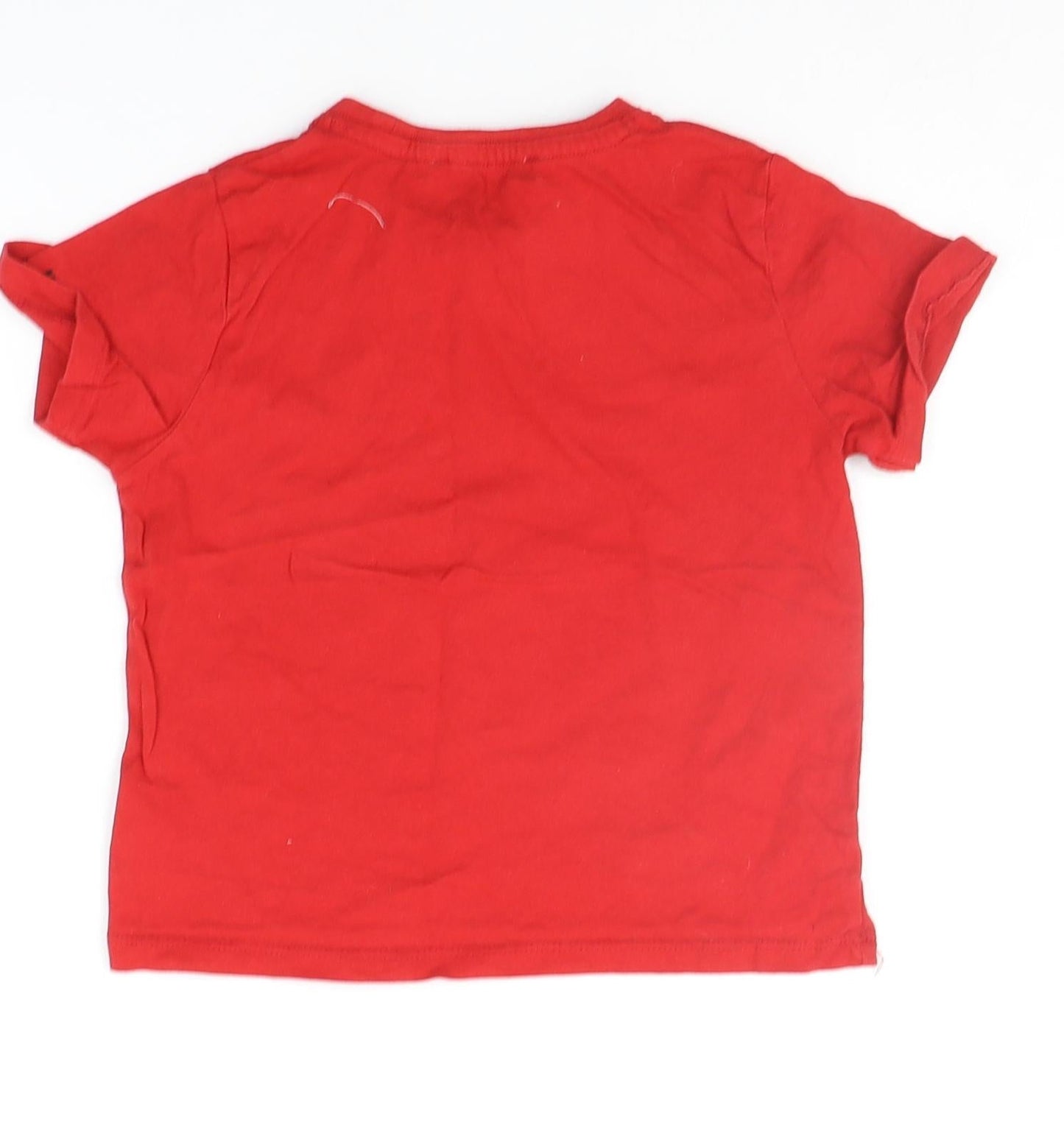 Comic Relief Boys Red   Basic T-Shirt Size 3-4 Years  - pug