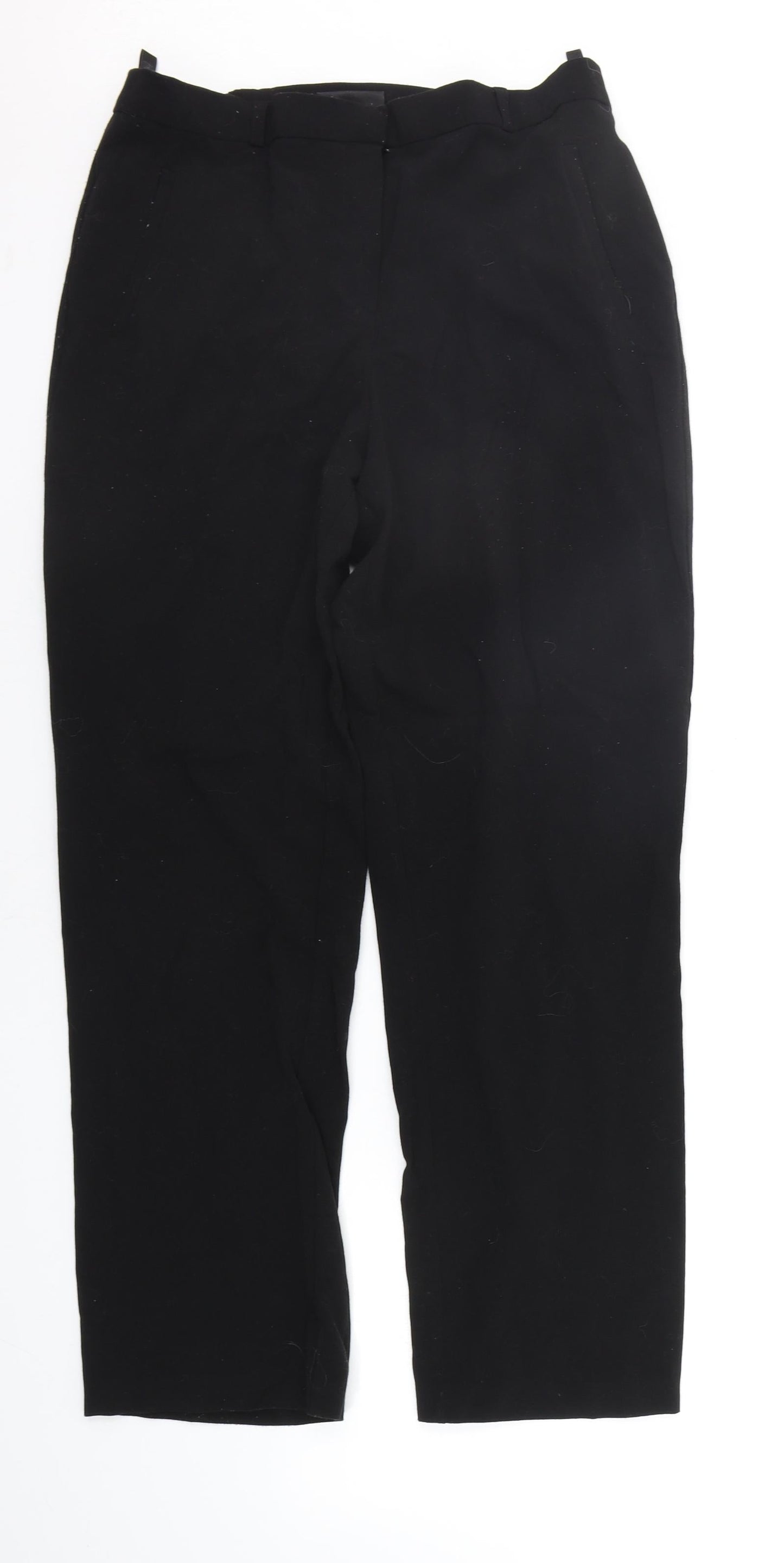 Womens UK Size 12 BHS Regular Fit Sweatpants Black Trousers