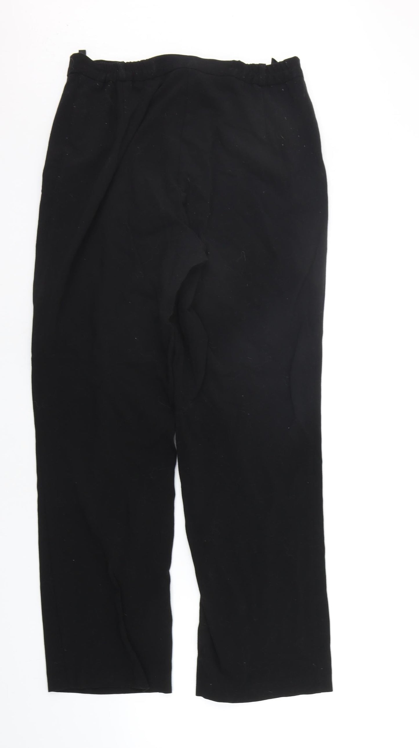 Womens UK Size 12 BHS Regular Fit Sweatpants Black Trousers