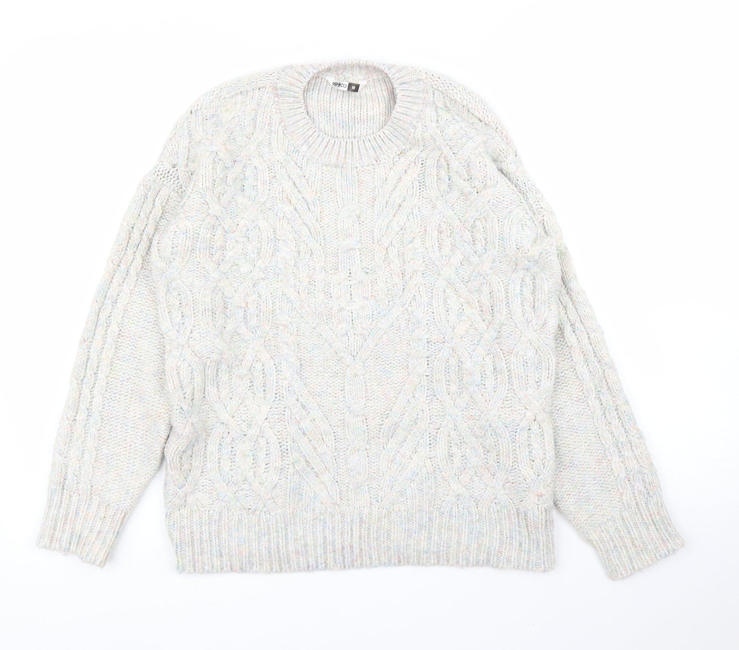 Womens UK Size M Pep&Co Grey Pullover Jumper