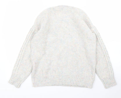 Womens UK Size M Pep&Co Grey Pullover Jumper