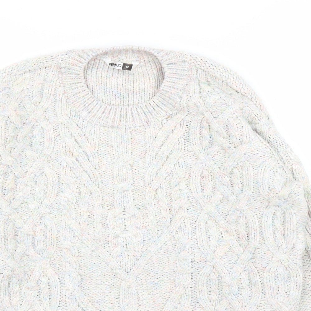Womens UK Size M Pep&Co Grey Pullover Jumper