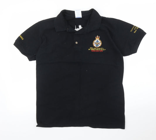 Gildan Mens Black    Polo Size S