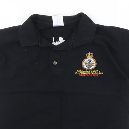 Gildan Mens Black    Polo Size S