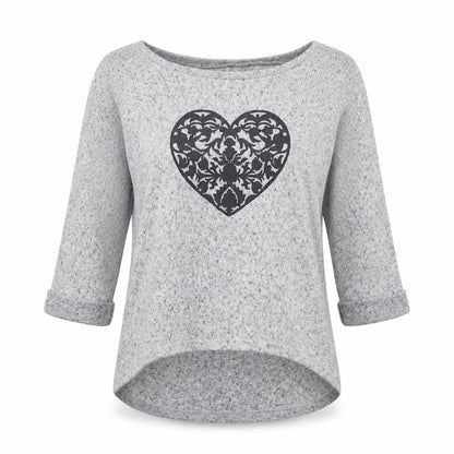Womens UK Size 6 New Look Grey Basic T-Shirt