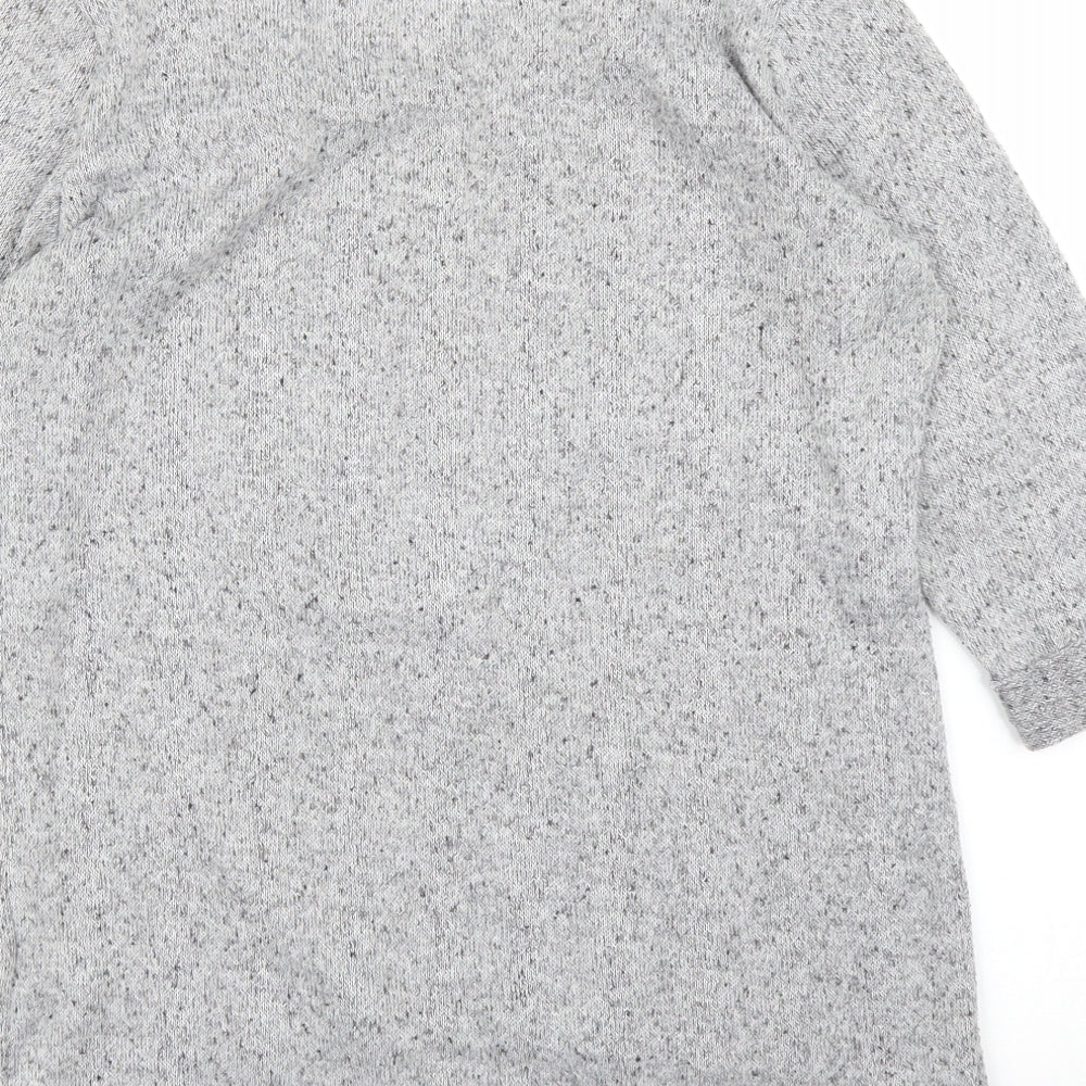 Womens UK Size 6 New Look Grey Basic T-Shirt