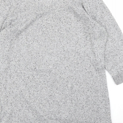 Womens UK Size 6 New Look Grey Basic T-Shirt