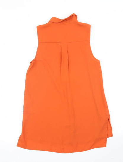 Womens UK Size 8 New Look Orange Basic Blouse