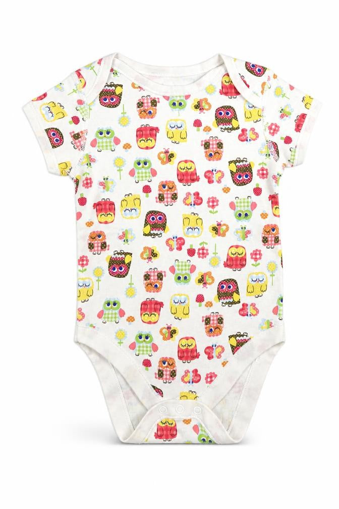 Front view of Marks & Spencer Baby White Babygrow One-Piece, size 24, Months