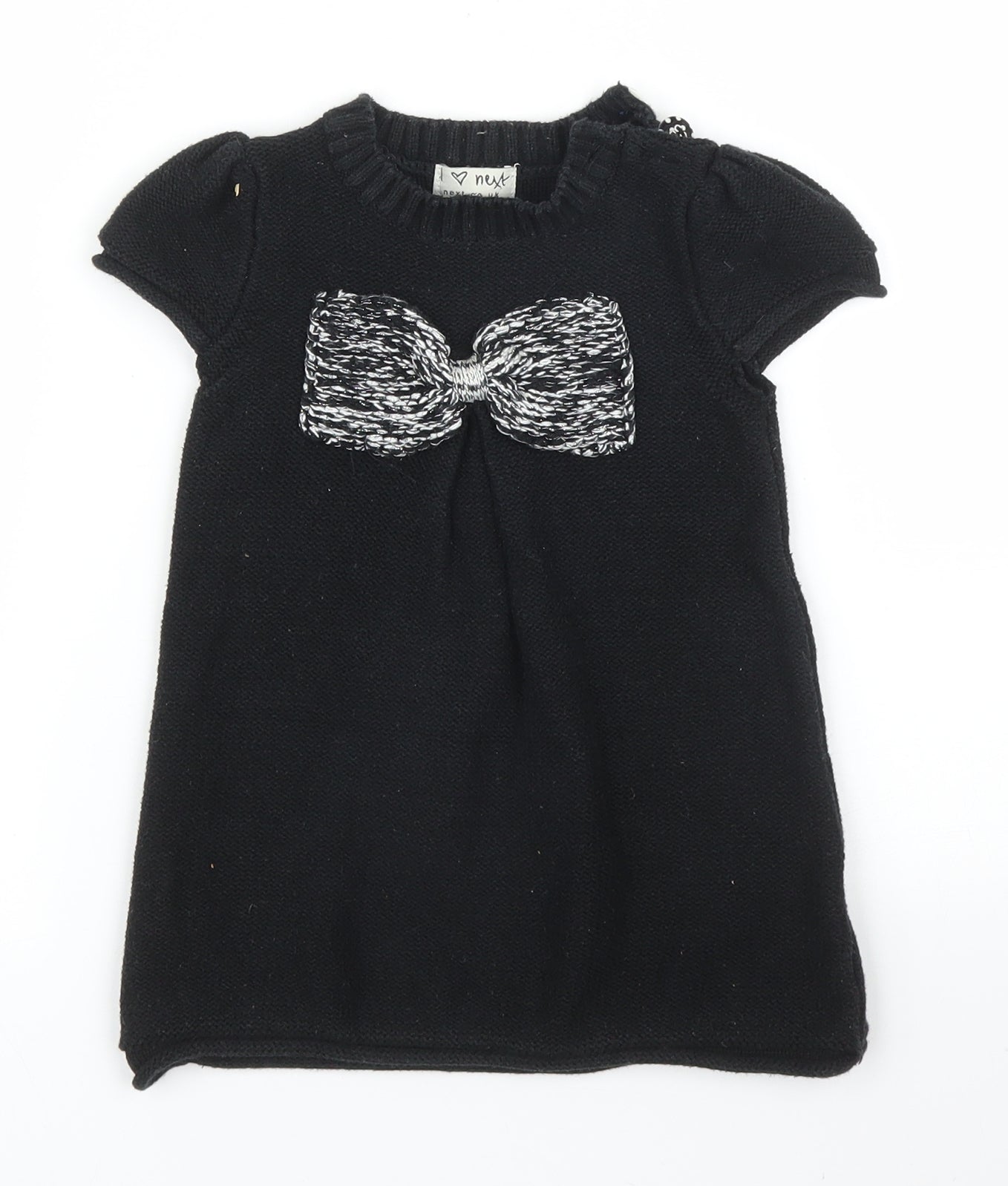 NEXT Girls Black   Jumper Dress  Size 2 Years