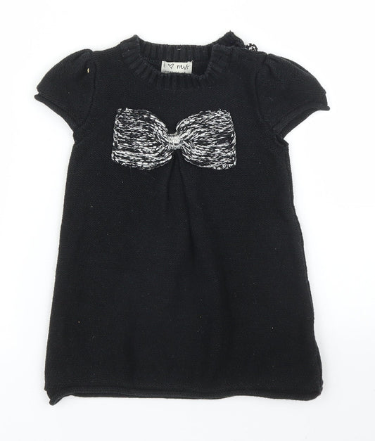 NEXT Girls Black   Jumper Dress  Size 2 Years