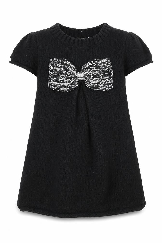 Front view of Next girls’ black jumper dress, size 2, years
