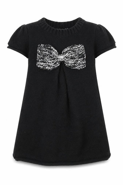 Front view of Next girls’ black jumper dress, size 2, years