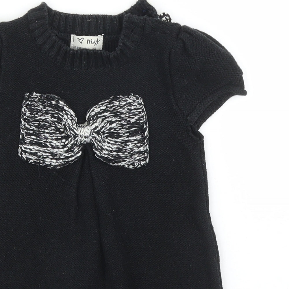 NEXT Girls Black   Jumper Dress  Size 2 Years