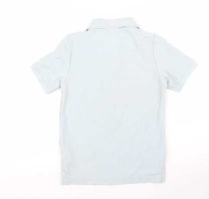 Back view of Slazenger boys’ blue basic polo, size 7, years