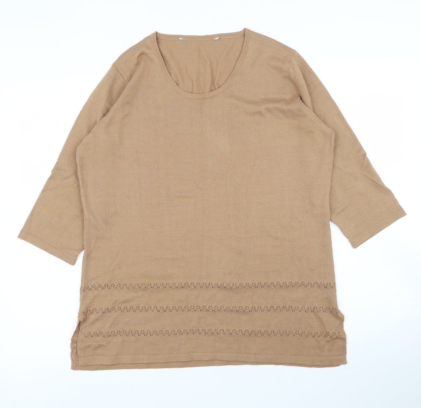 Womens UK Size XL Preworn Brown Pullover Jumper