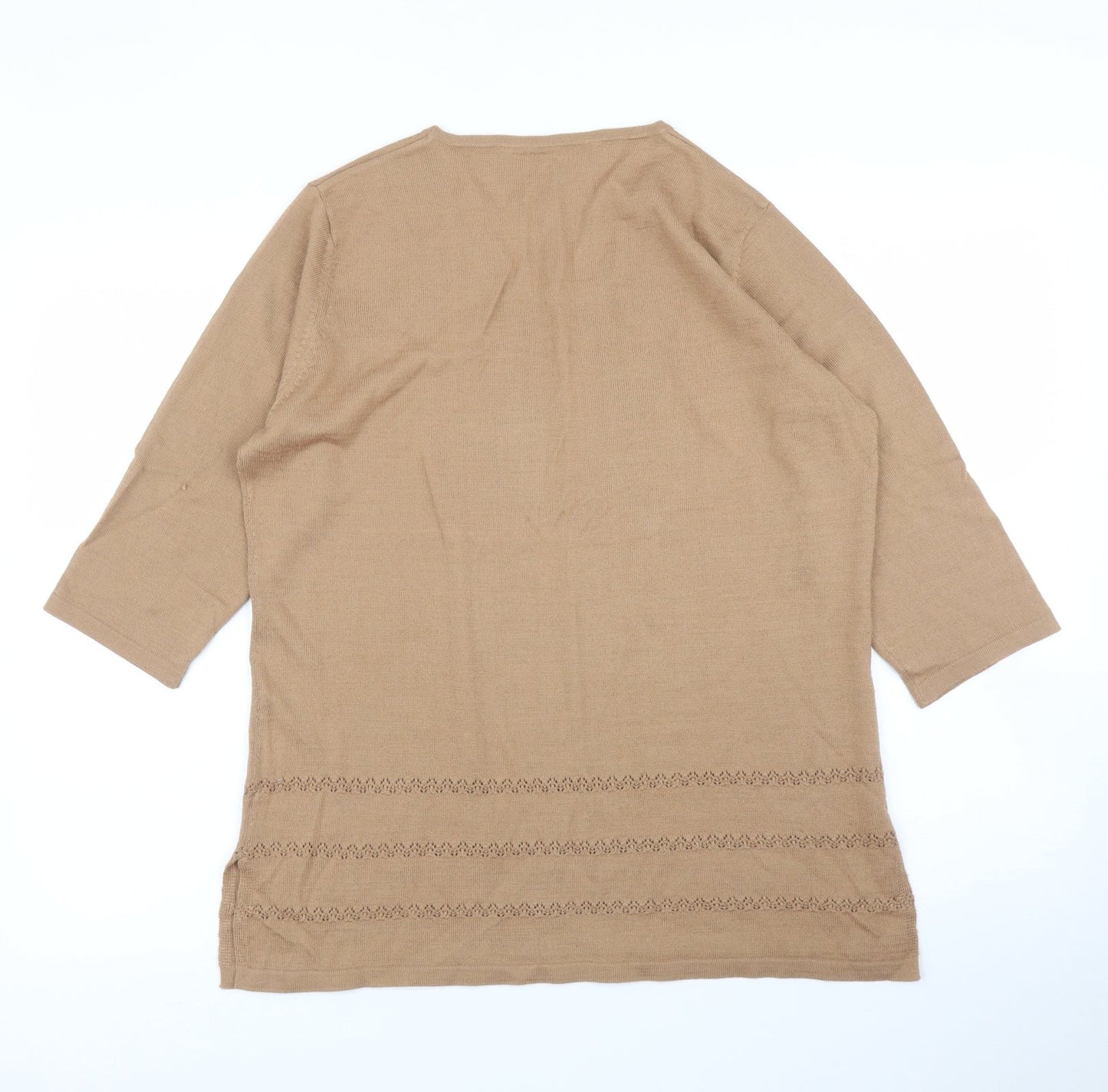 Womens UK Size XL Preworn Brown Pullover Jumper