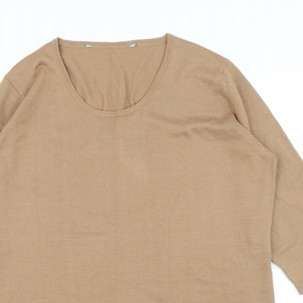 Womens UK Size XL Preworn Brown Pullover Jumper