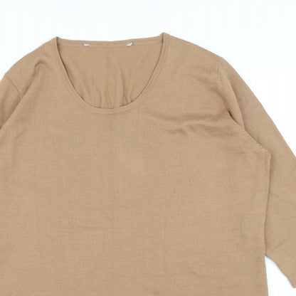 Womens UK Size XL Preworn Brown Pullover Jumper