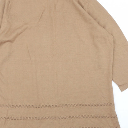 Womens UK Size XL Preworn Brown Pullover Jumper