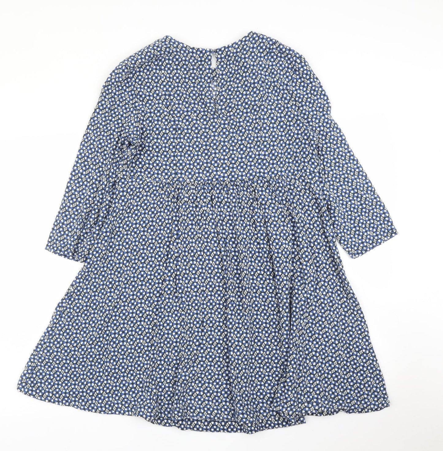 H&M Womens Blue Floral  A-Line  Size 10