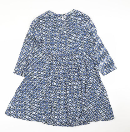 H&M Womens Blue Floral  A-Line  Size 10