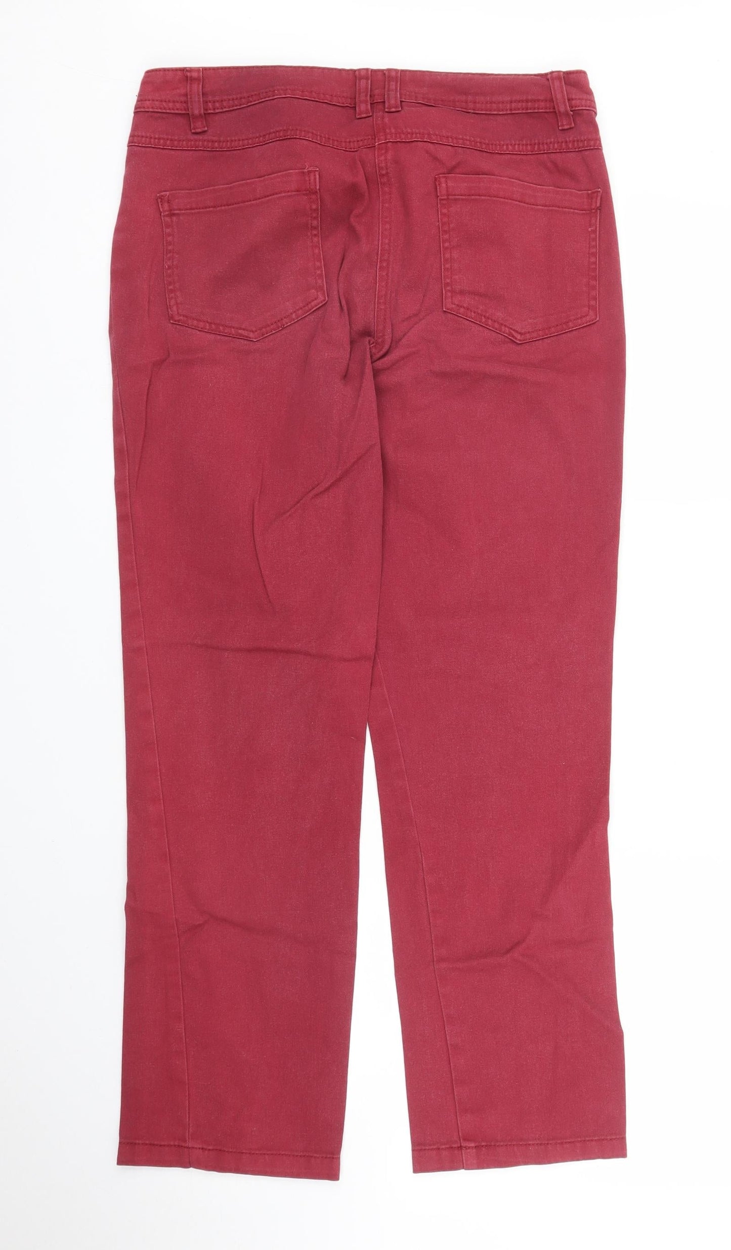 Womens UK Size 10 Debenhams Slim Fit Chino Purple Trousers