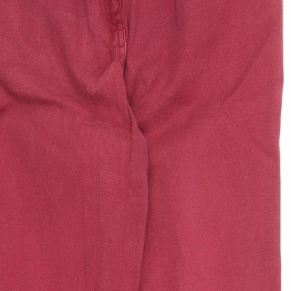 Womens UK Size 10 Debenhams Slim Fit Chino Purple Trousers