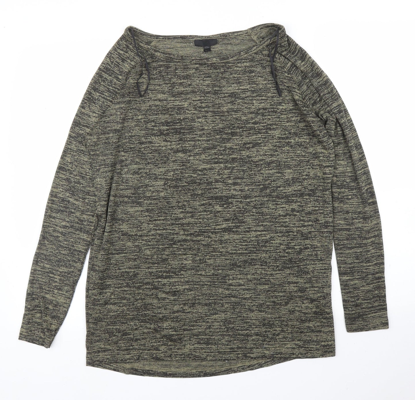 Womens UK Size 8 Topshop Green Basic Blouse