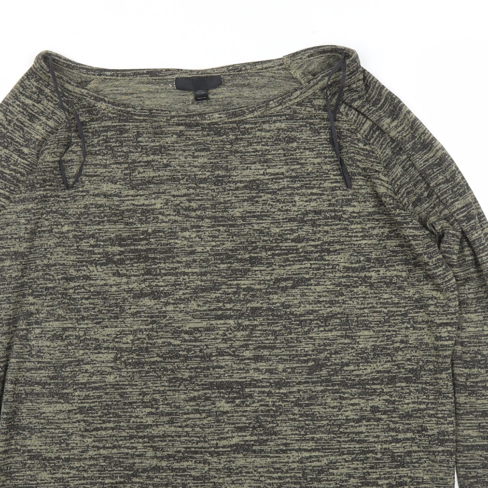 Womens UK Size 8 Topshop Green Basic Blouse