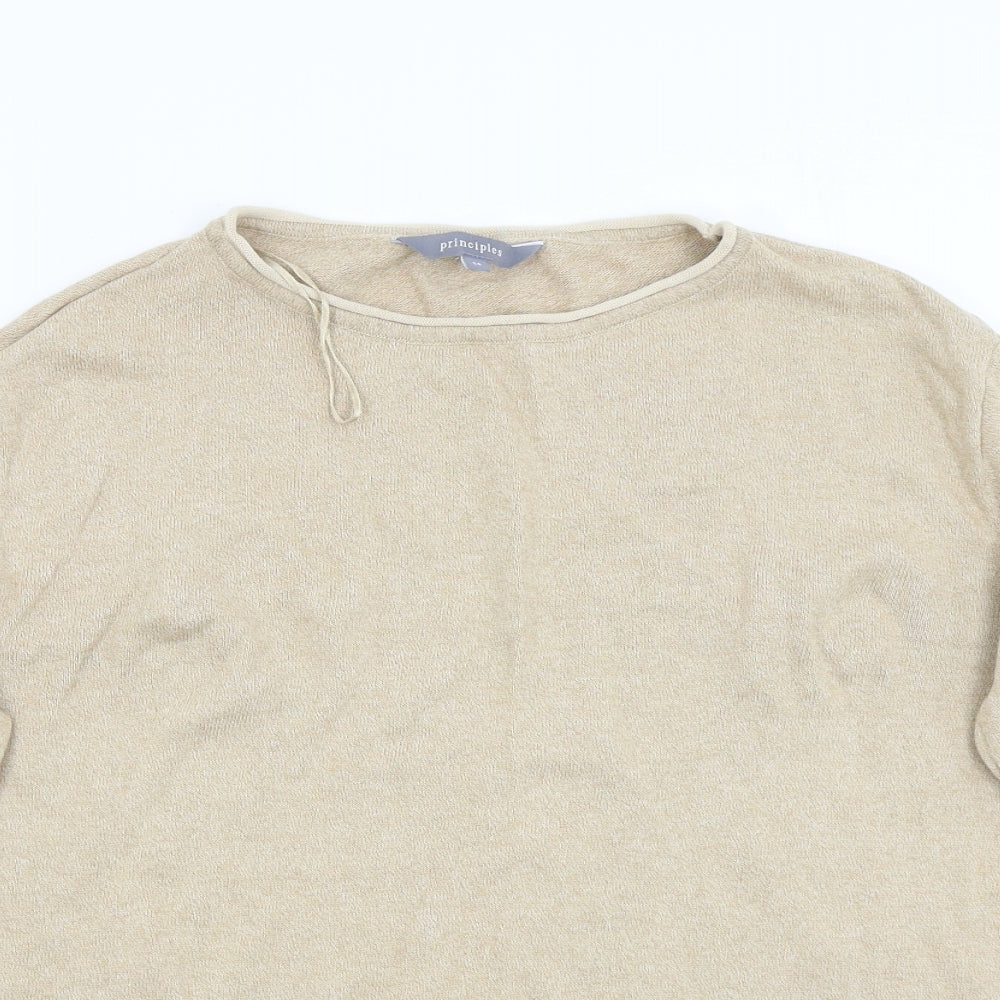 Womens UK Size 14 Principles Beige Pullover Jumper