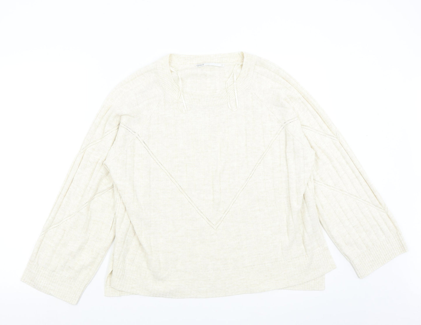 Womens UK Size M Only Beige Pullover Jumper