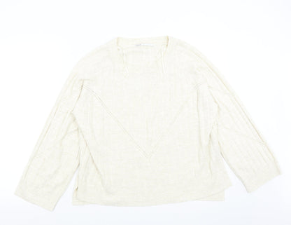 Womens UK Size M Only Beige Pullover Jumper