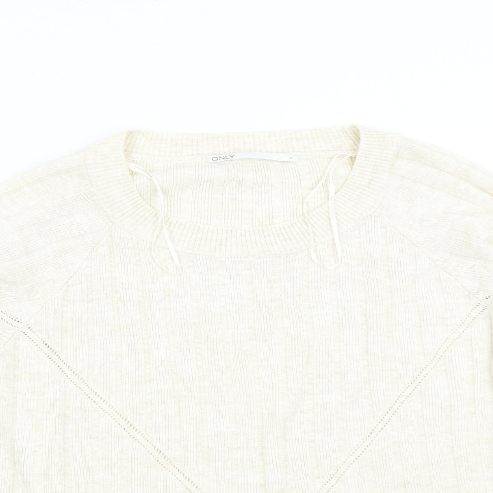 Womens UK Size M Only Beige Pullover Jumper