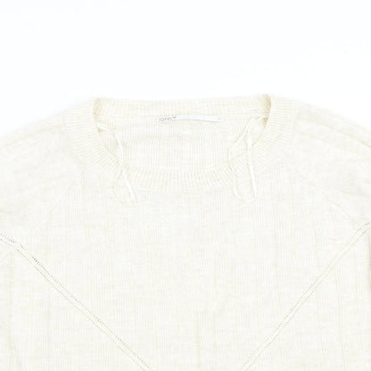 Womens UK Size M Only Beige Pullover Jumper