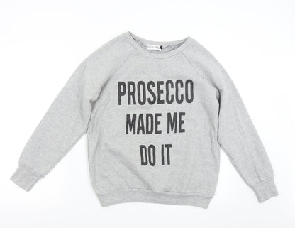 In the Style Womens Grey   Pullover Sweatshirt Size M  - Prosecco