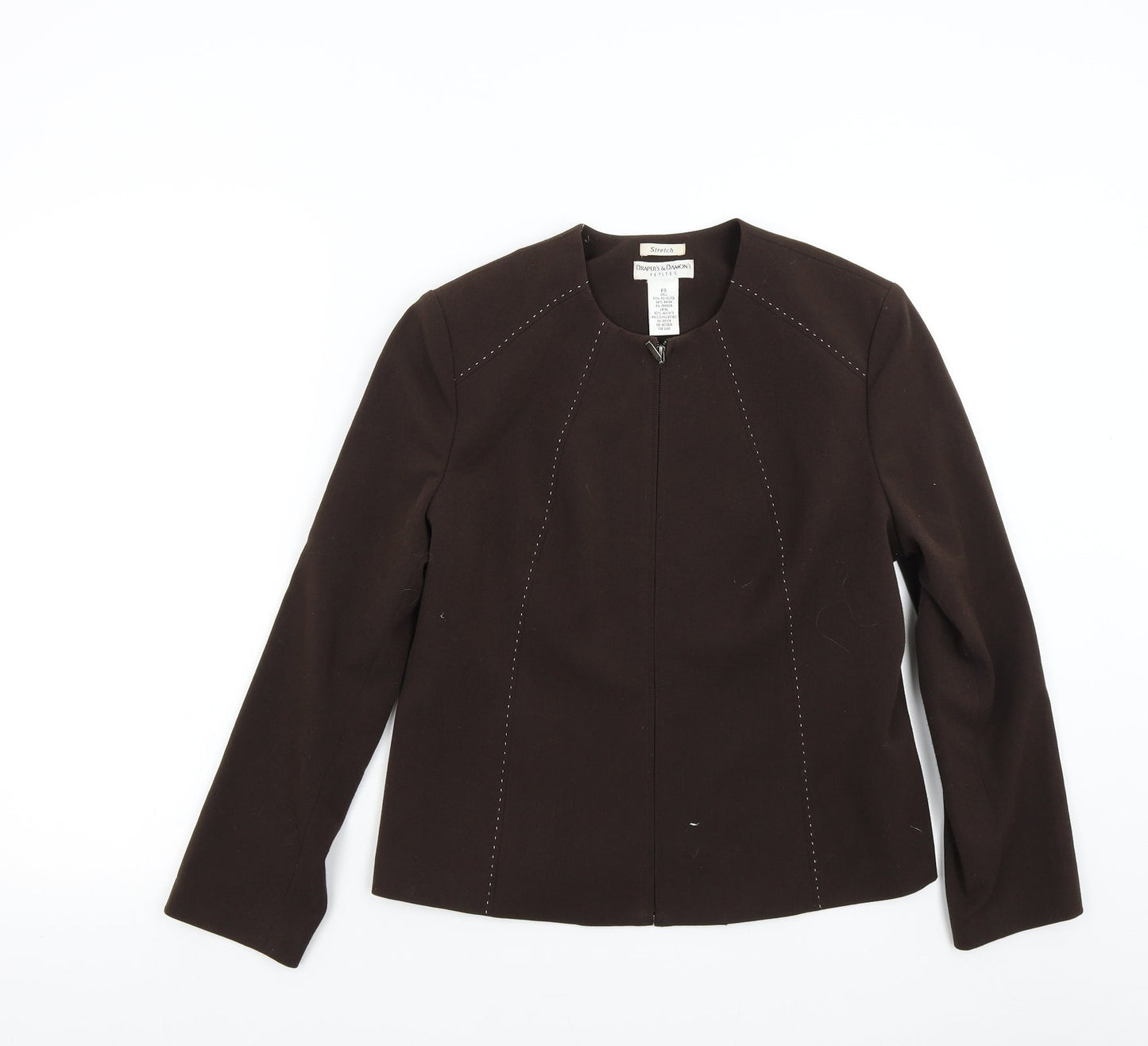 Draper's & Damon's Womens Brown   Jacket Suit Jacket Size S