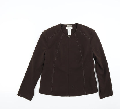 Draper's & Damon's Womens Brown   Jacket Suit Jacket Size S