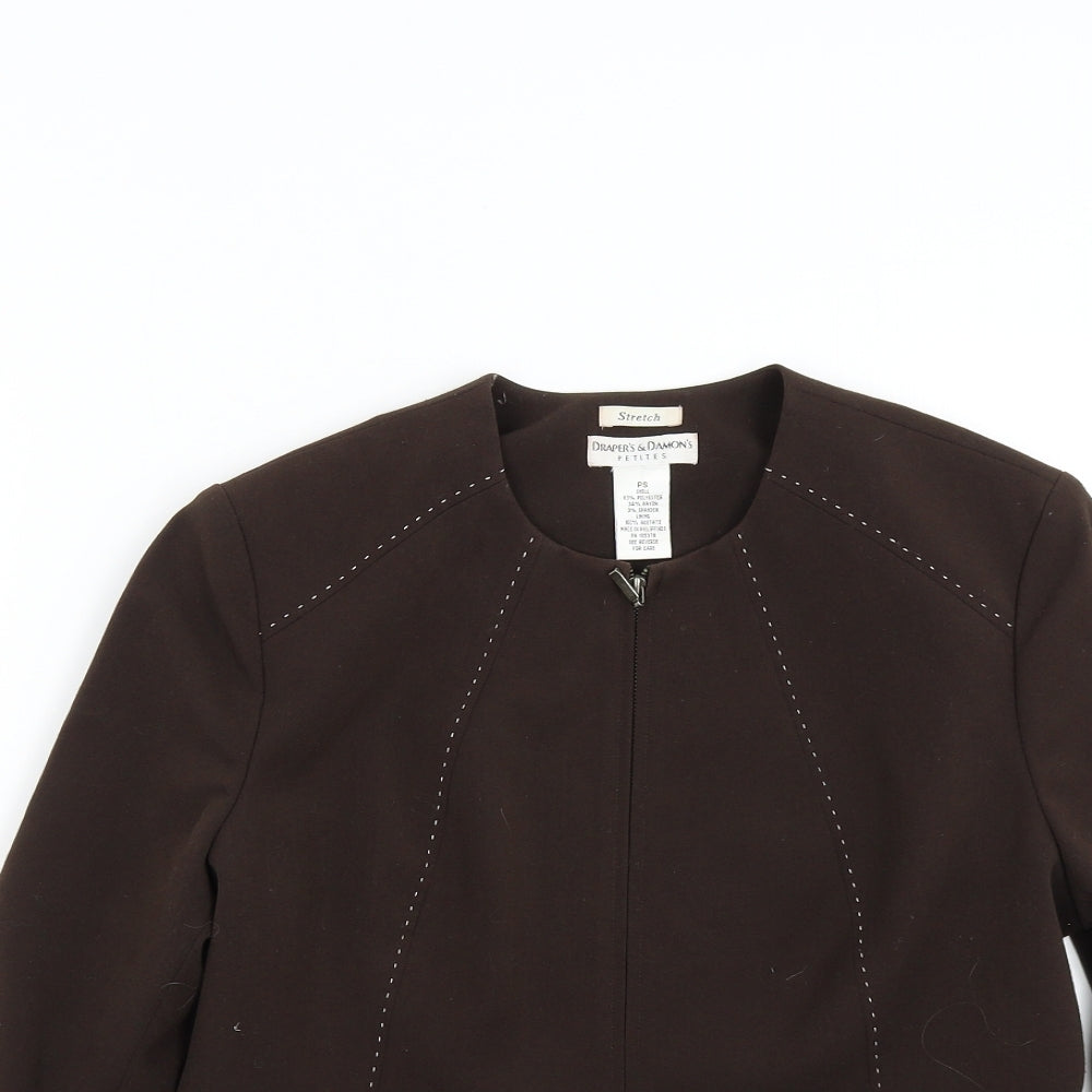 Draper's & Damon's Womens Brown   Jacket Suit Jacket Size S