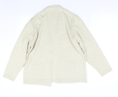 Womens UK Size M ME Beige Cardigan Jumper