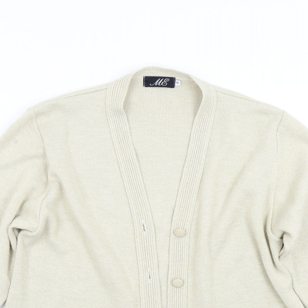 Womens UK Size M ME Beige Cardigan Jumper