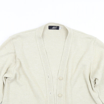 Womens UK Size M ME Beige Cardigan Jumper