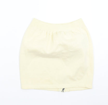DASH Womens Ivory   Mini Skirt Size S