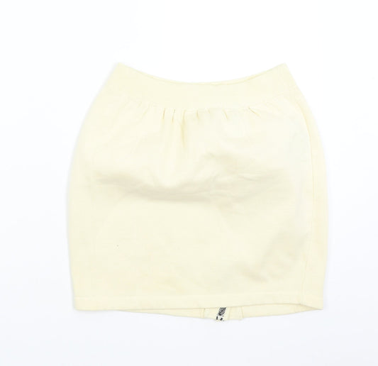 DASH Womens Ivory   Mini Skirt Size S
