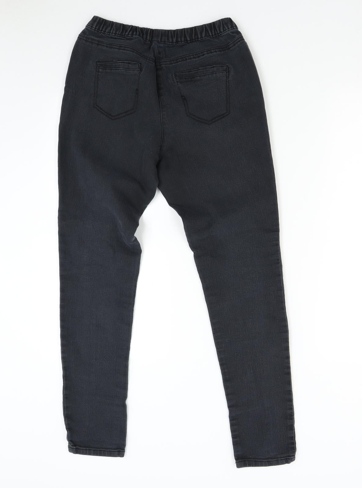 F&F Womens Black  Denim Skinny Jeans Size 10 L29 in