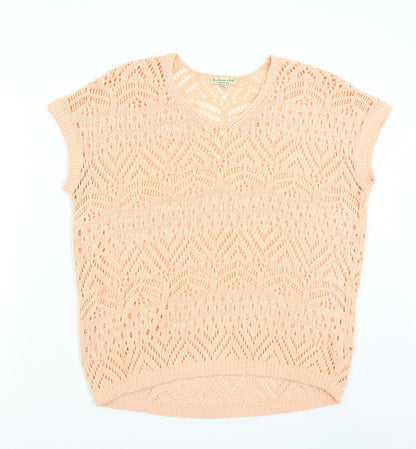 F&F Womens Orange  Knit Pullover Jumper Size 12
